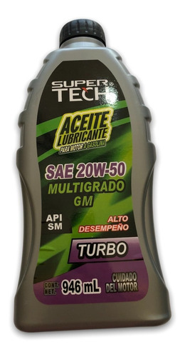 Aceite Para Motor Sae20w-50 Multigrado Alto Desempeño 