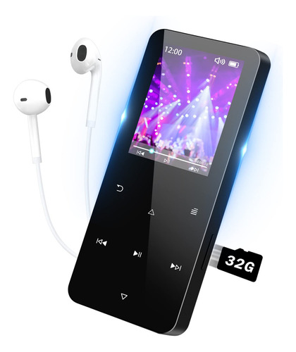 Reproductor Mp3 De 32 Gb Con Bluetooth 5.0, Reproduce Musica