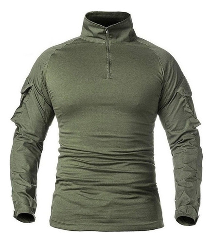 Xx Camisa Táctica Militar De Hombre Camuflaje Playera Manga