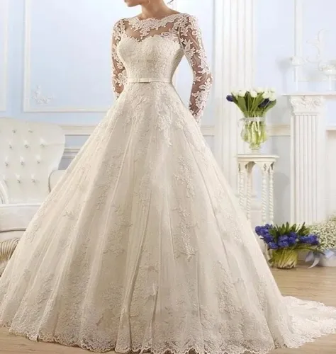 Vestido De Noiva Lindo Casamento Manga Longa La o 43fli