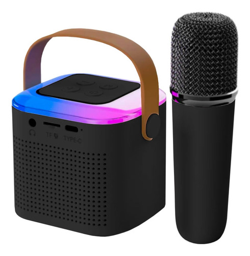 Parlante Bluetooth Karaoke Portatil Rgb Con Microfono 