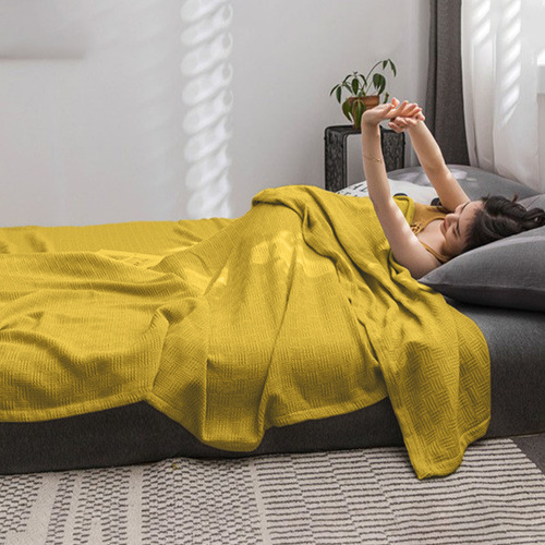 Manta De Cama De Algodón, Manta Térmica De Algodón Doble De