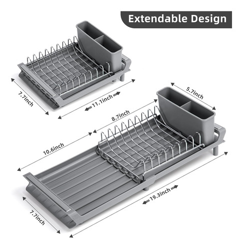 Escurridor De Platos De Acero Inoxidable Extensible