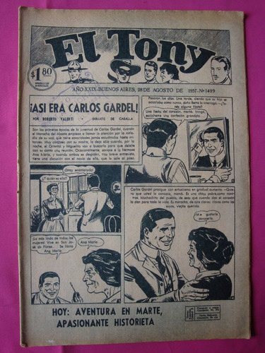 Revista El Tony N° 1499 Año 1957 - Ed. Columba