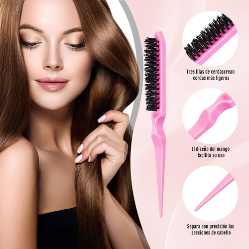 Juego De 10 Peines Para Mujer, Peines Para Niña, Color Rosa