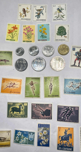 Monedas Y Sellos San Marino De Colección Impecable Lote (Usado)