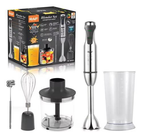 Batidora Licuadora De Inmersión Manual 600w 5 En 1 Raf 3003