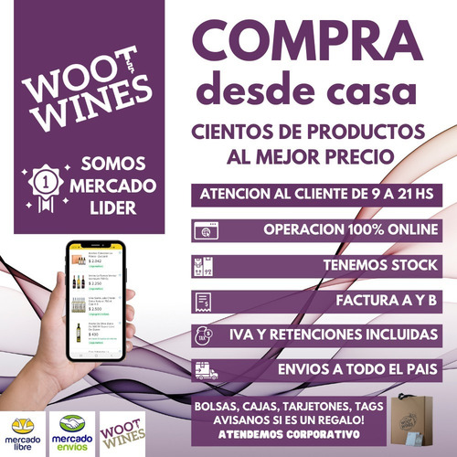 Imagen 4 de 5 de Caja De 2 Botellas La Fuerza Rojo