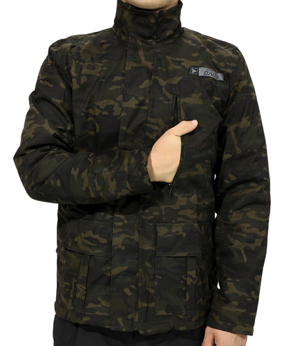 Casaco Parka Tática Militar Hunting Acolchoada 6 Bolsos Dacs