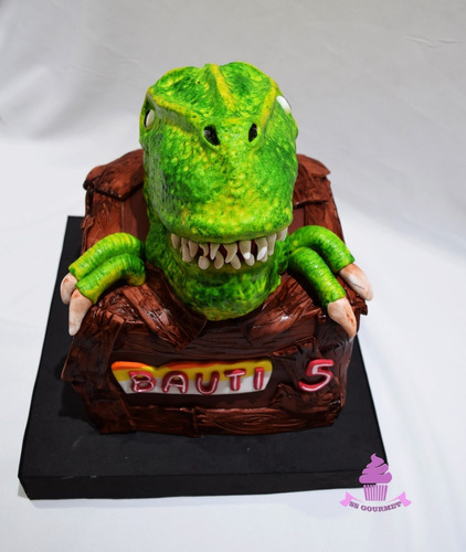 Torta Dinosaurio Dino Rex 40 Personas Comestible Tematica