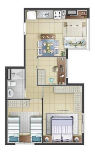 Imagem 19 de 22 de Apartamento Com 1 Dormitório À Venda, 42 M² Por R$ 240.000,00 - Jardim Tupanci - Barueri/sp - Ap2265