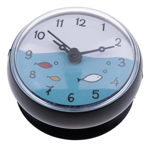 Reloj De Pared Con Ventosa Resistente Al Agua Verde5 Negro5