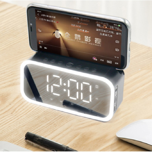 Reloj Despertador Digital Con Altavoz Bluetooth Y Led