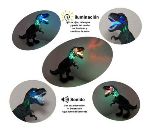 Dinosaurios Set De 3 Con Sonido Luces Y Movimiento Original (Usado)