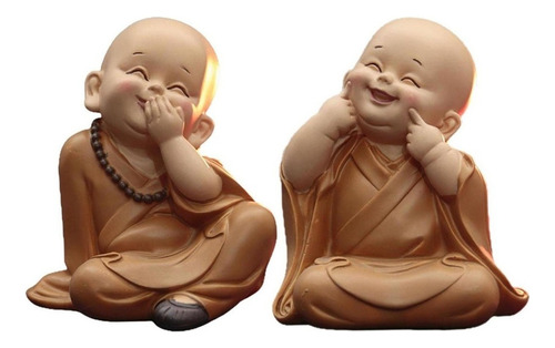 Estatuilla Esculpida Baby De Lindo Buda, 2 Units [u] [u]