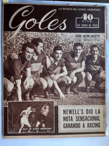 Merentino Gálvez Gatica Fangio / Revista Goles 104 / 1950