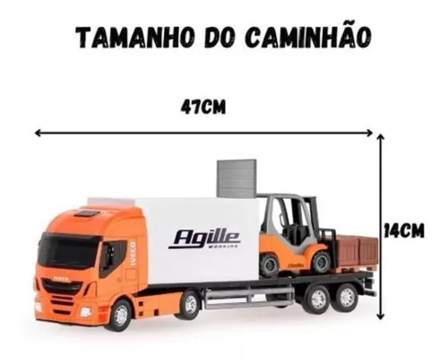 CAMINHÃO IVECO HI WAY C/ EMPILHADEIRA USUAL BRINQUEDOS