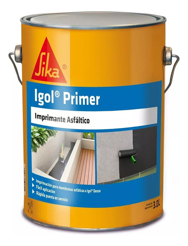 Igol Primer Imprimante Asfáltico 3 Lt Negro