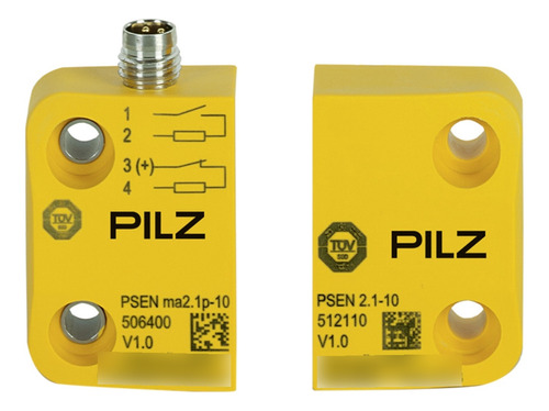 Interruptor De Seguridad Magnetico 506400+512110 Pilz 506405 Color Amarillo