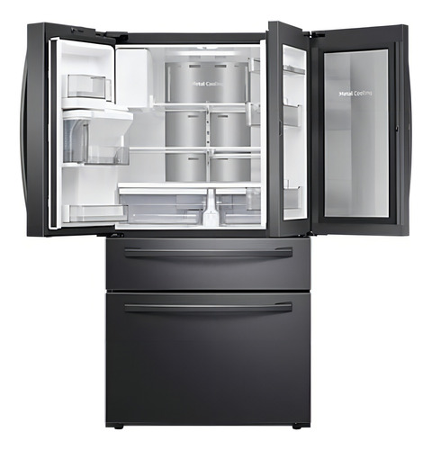 Refrigerador inversor de caviar preto sem gelo Samsung RF28R7351 com freezer 600L 127V