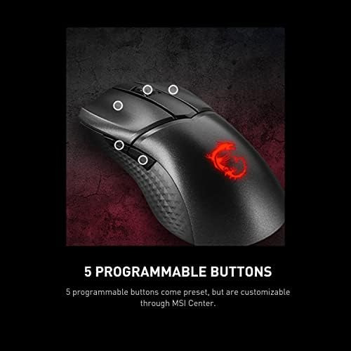 Ratón Ergonómico Inalámbrico Ligero Para Juegos Msi Clutch G