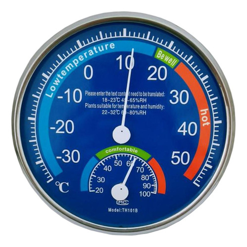 Medidor De Temperatura Y Humedad Para Monitor De Taller Azul