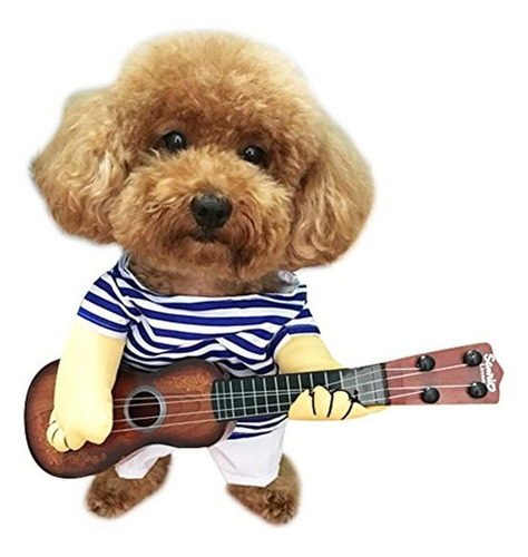 Nacoco Mascota Traje De Guitarra Disfraces De Perros Guitarr