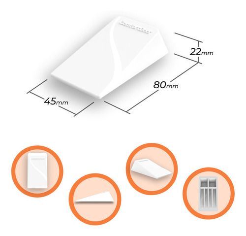 Imagem 4 de 7 de Prendedor Fixador Trava Porta Borracha Branco Comfort Door