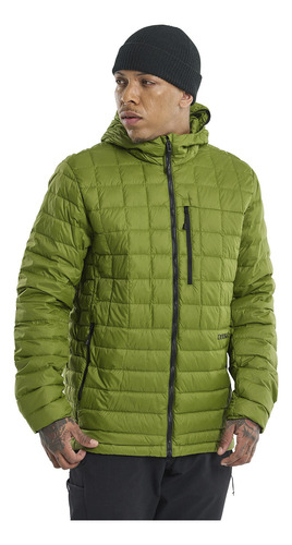 Parka De Pluma Hombre Mid-heat Aislante Verde