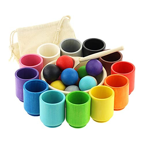 Ulanik Balls In Cups Large Montessori Toy Clasificador De Ma