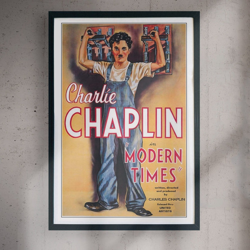 Cuadro 60x40 Peliculas Clasicas - Tiempos Modernos - Chaplin