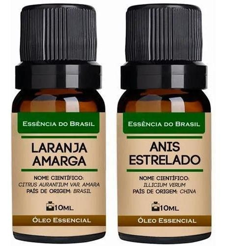 Kit 2 Óleos Essenciais 10ml Laranja Amarga + Anis Estrelado