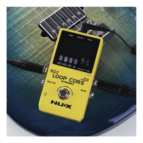Pedal Looper Estéreo De Nux Loop Core, Tiempo De Grabación 6