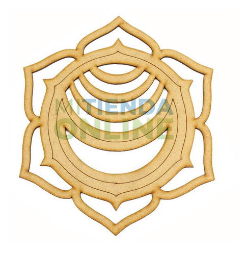 7 Chakras Reiki De 15 Cm X 15 Cm Mdf 3mm Mandalas Natural