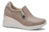 Comprar Zapatillas Mujer Urbana Con Plataforma Cavatini Cuero Vacuno