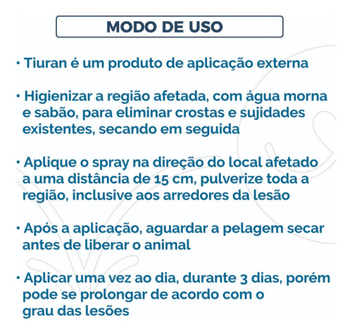 Cachorro Coçando E Com Feridas Tiuran Aerosol 125ml