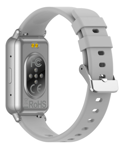 Reloj Inteligente Morein Z165 1.45 Deportivo Ip68 Bluetooth Plateado Silicona Gris Plateado