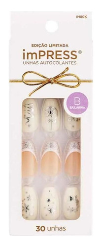 Unhas Autocolantes Kiss Impress Celebration Bailarina C/30