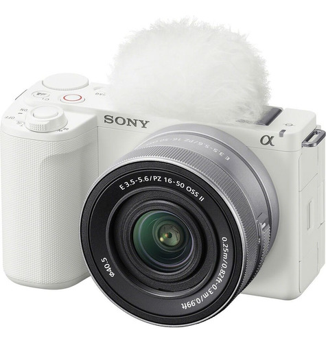 Câmera Sony Zv-e10 Ii Kit 16-50mm F/3.5-5.6 Oss Ii Cor Branco