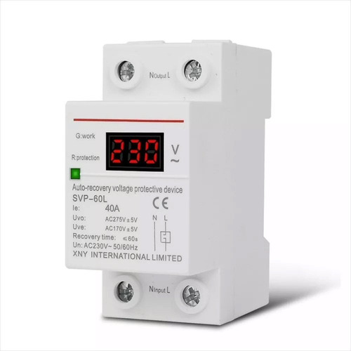 Relé Protección Sobre Y Bajo Voltaje 230v, 40a, 60s, Svp60l