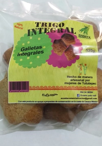 Galletas Integrales De Trigo 100% Naturales 120g X 15