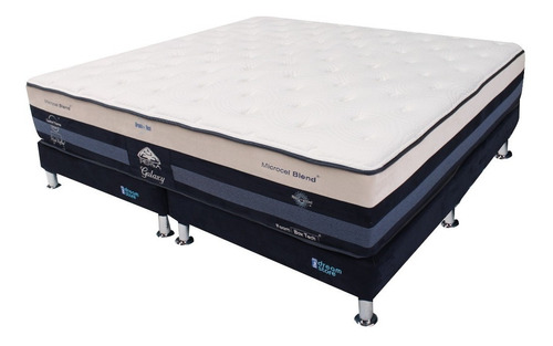 Colchón Mat+box Galaxy Memory Foam Gel Resortes Ind