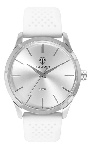 Relógio Masculino Tuguir Analógico Tg159 - Prata E Branco