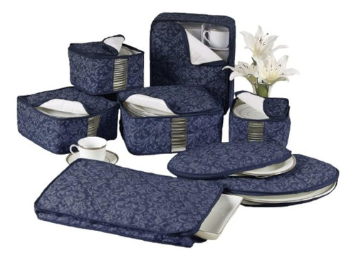 Homewear 8piece Hudson Damask China Contenedor De Almacenami