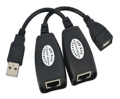 Usb Extender Cat5/6 Rj45 Extension 40 Mts Usb Tienda Fisca