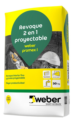 Weber Promex I Revoque Proyectable 2 En 1 X 30kg