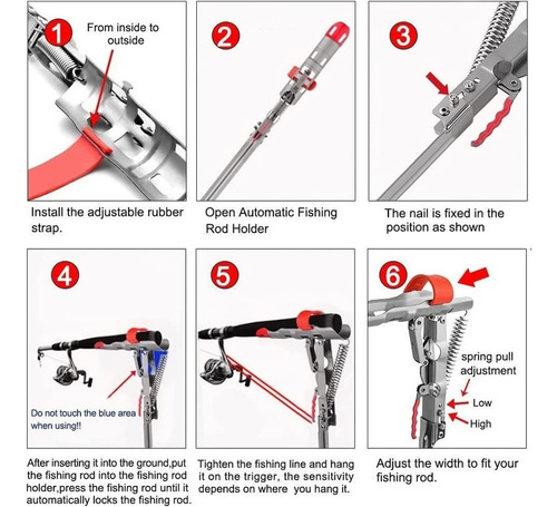 Suporte Vara Pesca Mola Automático Suporte Para Vara Pescar
