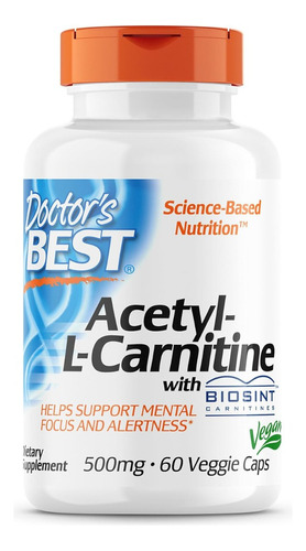 Acetil L-carnitina 500 Mg Doctor's Best 60 Cápsulas