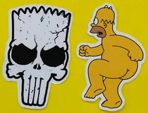 Comprar 10 Calcomanías 10cm Bart Simpsons Lisa Homero Bob Patiño 