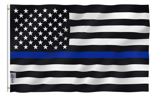 Bandera Anley Fly Breeze Thin Blue Line Usa, 120 X 180 Cm, P